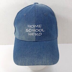 Home School Hero Hat Cap Embroidered Cotton Adjustable Blue New with Tag